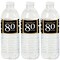 Big Dot of Happiness Adult 80th Birthday - Gold - Birthday Party Water Bottle Sticker Labels - Set of 20